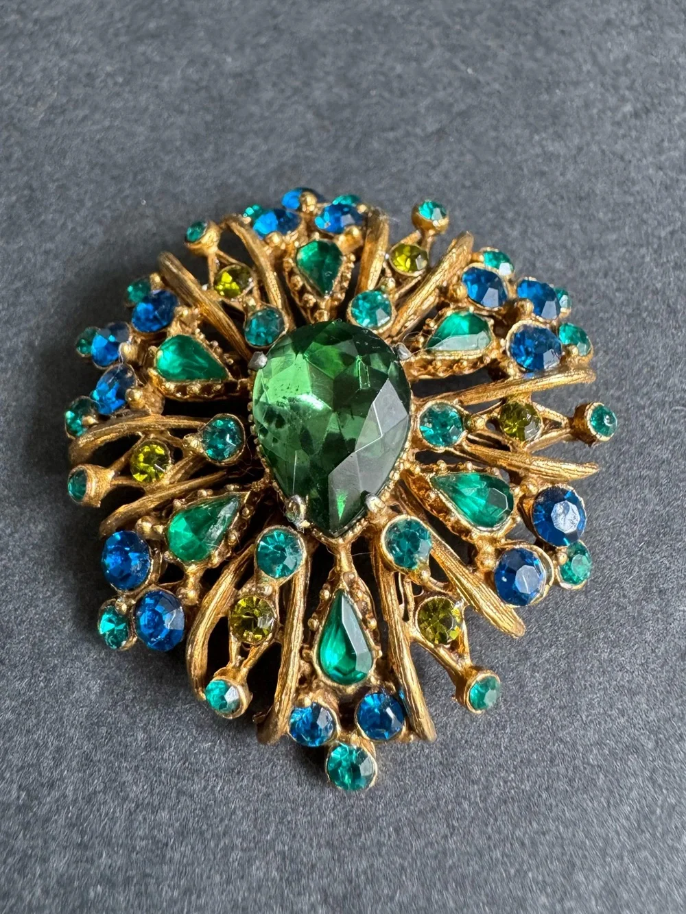 Vintage green blue